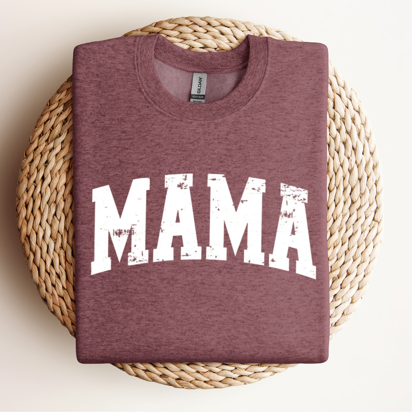 MAMA (distressed, white)